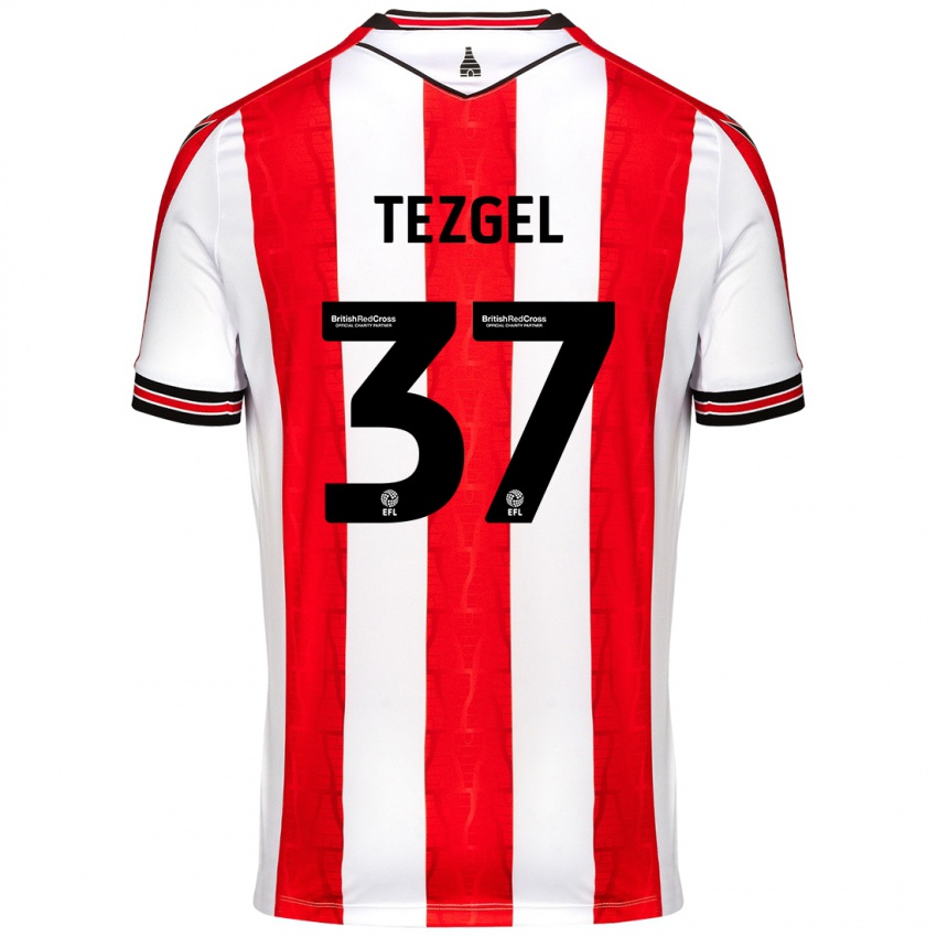 Heren Emre Tezgel #37 Rood Wit Thuisshirt Thuistenue 2024/25 T-Shirt