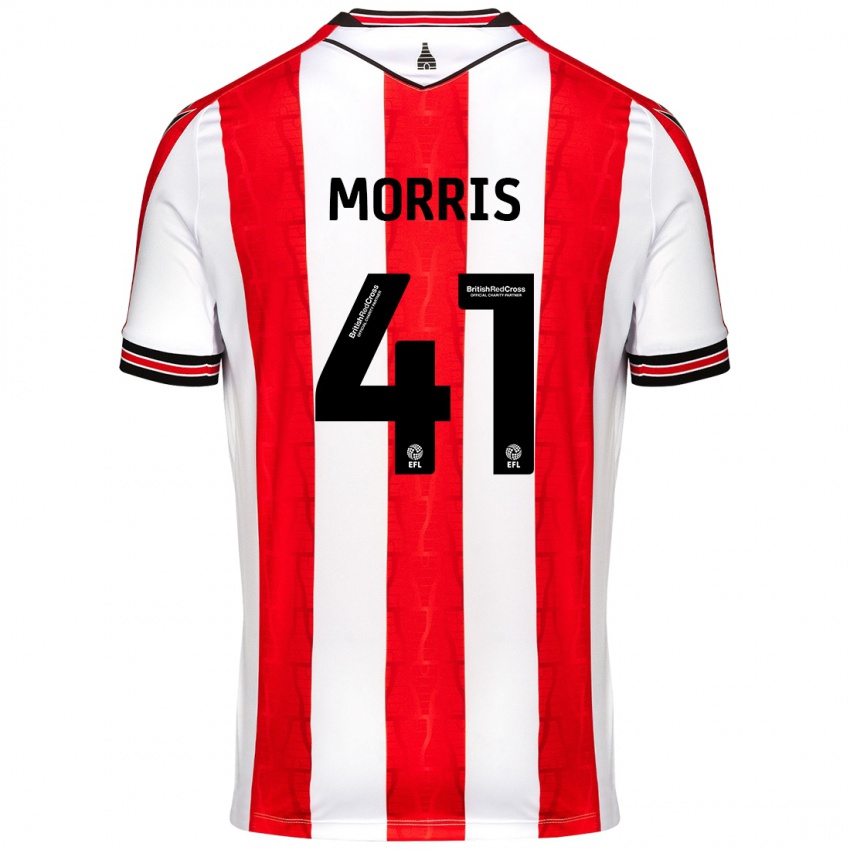 Heren Scott Morris #41 Rood Wit Thuisshirt Thuistenue 2024/25 T-Shirt