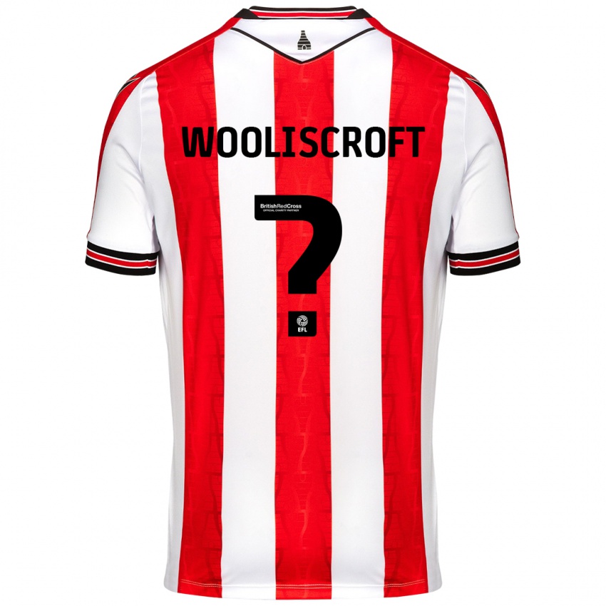 Heren Morgan Wooliscroft #0 Rood Wit Thuisshirt Thuistenue 2024/25 T-Shirt