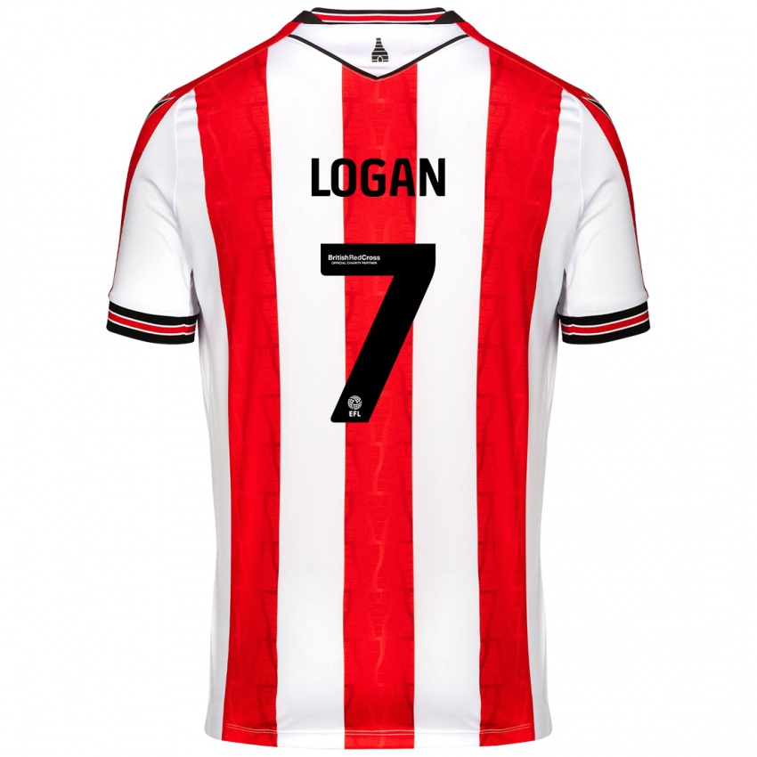 Heren Heidi Logan #7 Rood Wit Thuisshirt Thuistenue 2024/25 T-Shirt