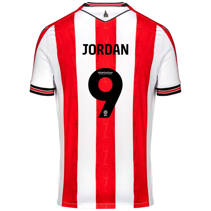 Heren Saffron Jordan #9 Rood Wit Thuisshirt Thuistenue 2024/25 T-Shirt