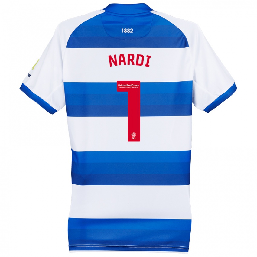 Heren Paul Nardi #1 Wit Blauw Thuisshirt Thuistenue 2024/25 T-Shirt