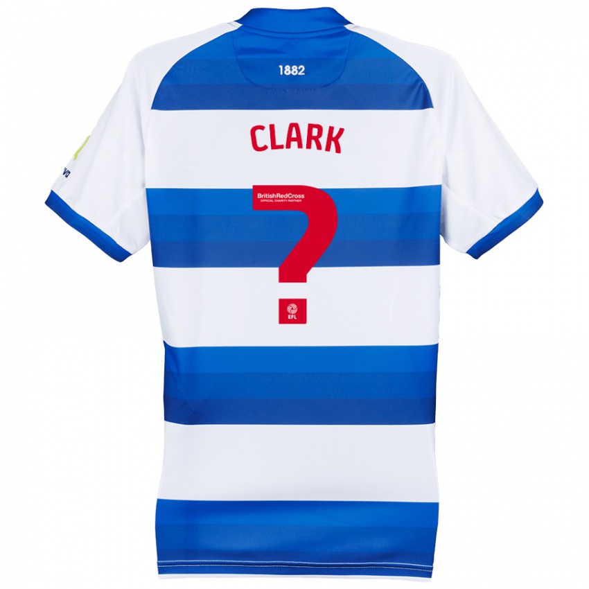 Heren Conor Clark #0 Wit Blauw Thuisshirt Thuistenue 2024/25 T-Shirt