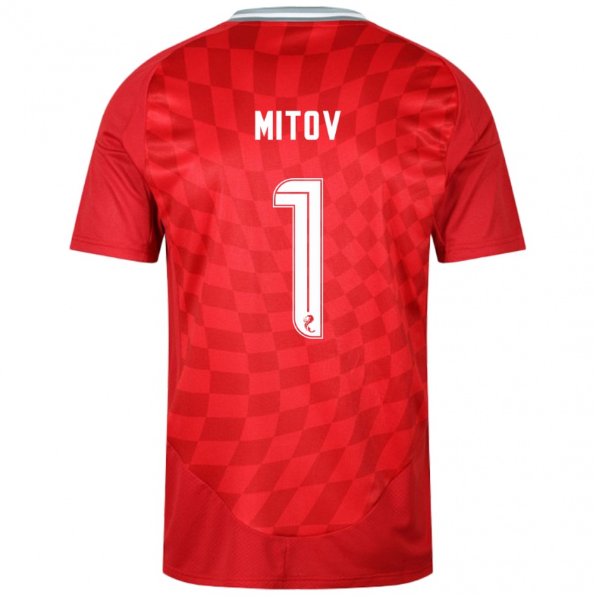 Heren Dimitar Mitov #1 Rood Thuisshirt Thuistenue 2024/25 T-Shirt