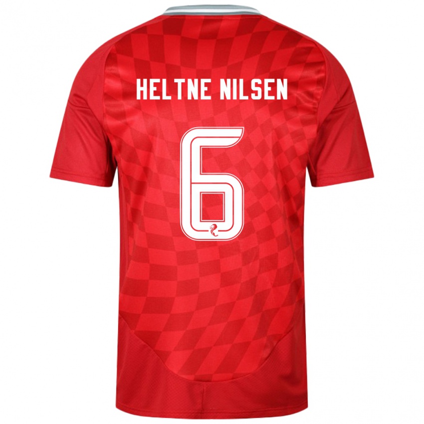 Heren Sivert Heltne Nilsen #6 Rood Thuisshirt Thuistenue 2024/25 T-Shirt