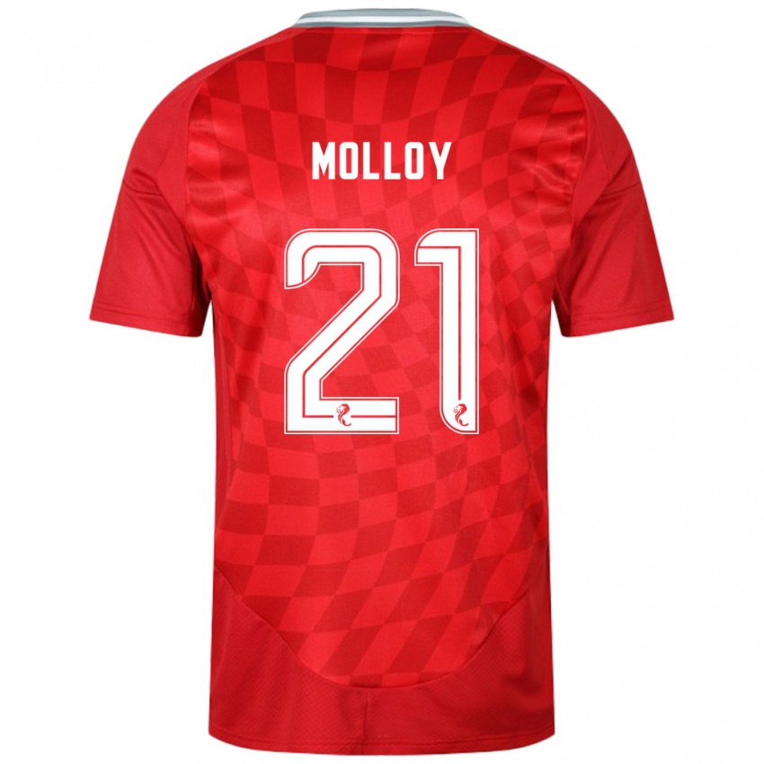 Heren Gavin Molloy #21 Rood Thuisshirt Thuistenue 2024/25 T-Shirt