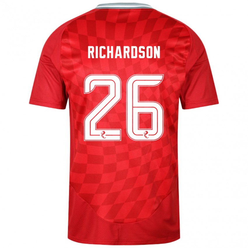 Heren Jayden Richardson #26 Rood Thuisshirt Thuistenue 2024/25 T-Shirt