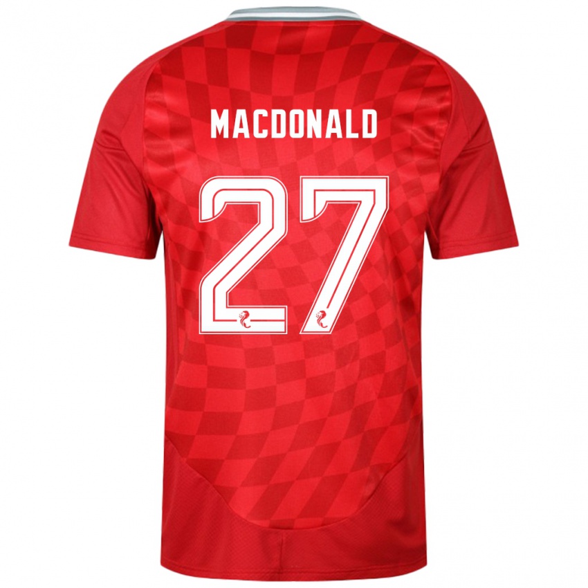 Heren Angus Macdonald #27 Rood Thuisshirt Thuistenue 2024/25 T-Shirt