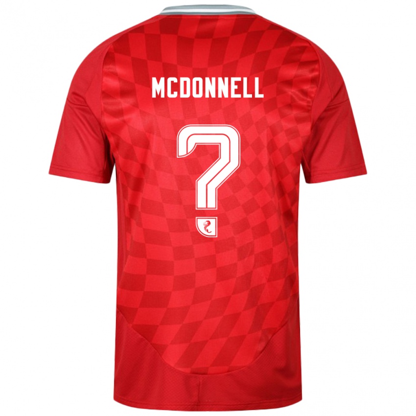 Heren Noah Mcdonnell #0 Rood Thuisshirt Thuistenue 2024/25 T-Shirt