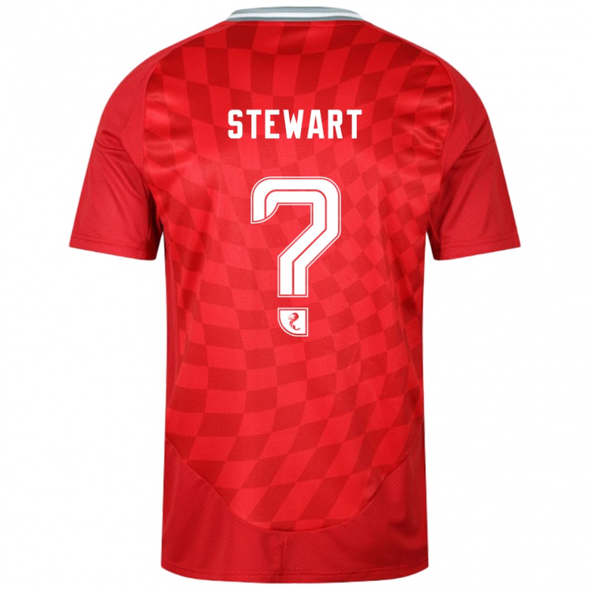 Heren Alfie Stewart #0 Rood Thuisshirt Thuistenue 2024/25 T-Shirt