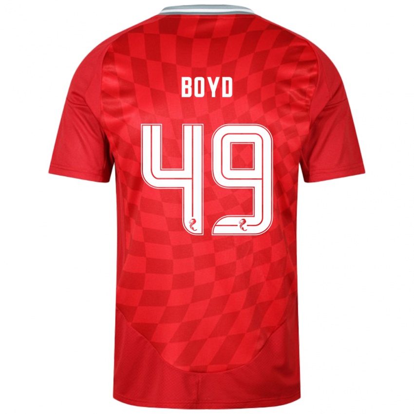 Heren Fletcher Boyd #49 Rood Thuisshirt Thuistenue 2024/25 T-Shirt