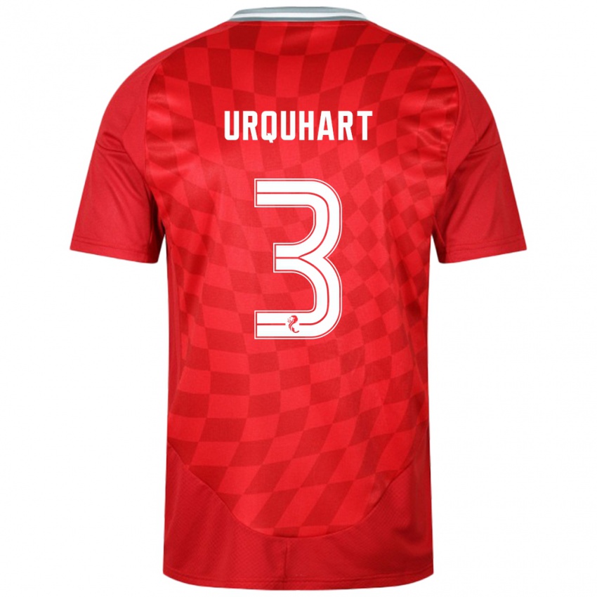 Heren Millie Urquhart #3 Rood Thuisshirt Thuistenue 2024/25 T-Shirt