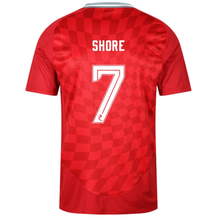 Heren Eilidh Shore #7 Rood Thuisshirt Thuistenue 2024/25 T-Shirt