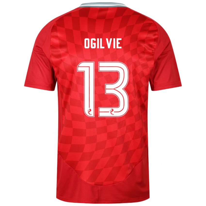 Heren Francesca Ogilvie #13 Rood Thuisshirt Thuistenue 2024/25 T-Shirt