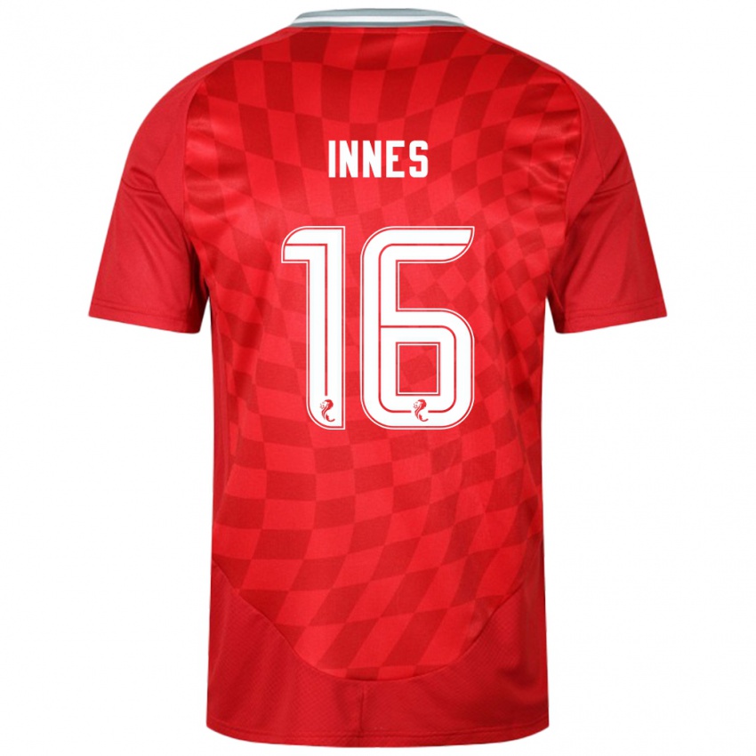 Heren Hannah Innes #16 Rood Thuisshirt Thuistenue 2024/25 T-Shirt