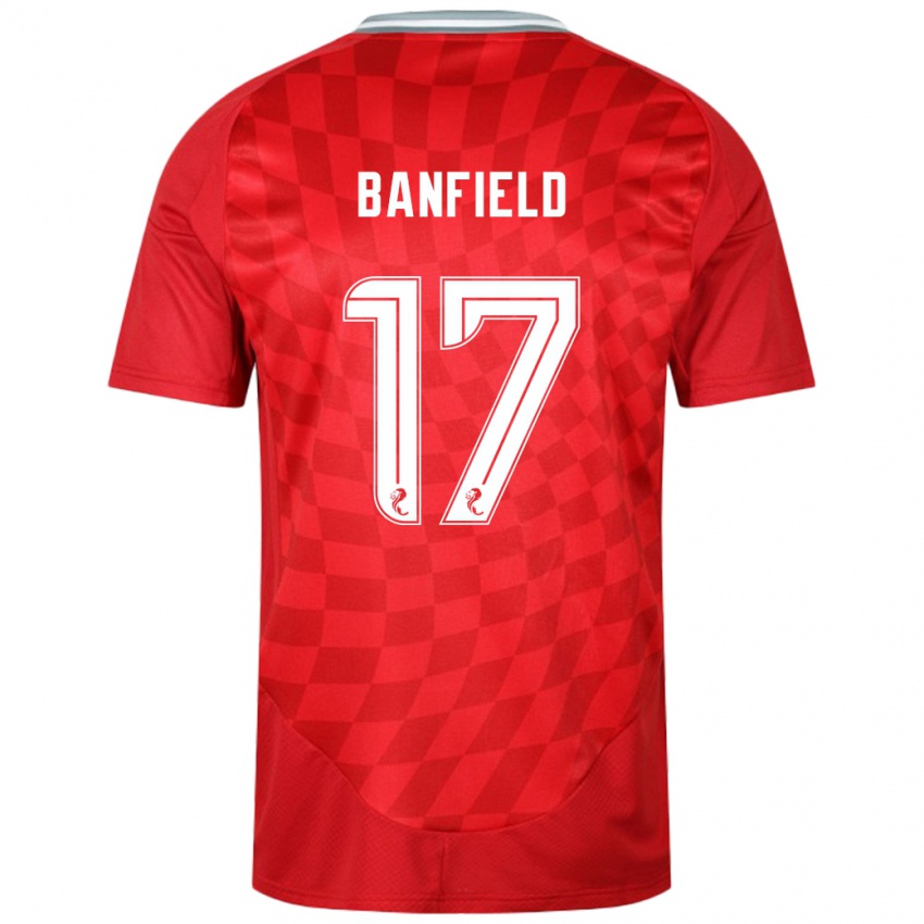 Heren Keeley Banfield #17 Rood Thuisshirt Thuistenue 2024/25 T-Shirt