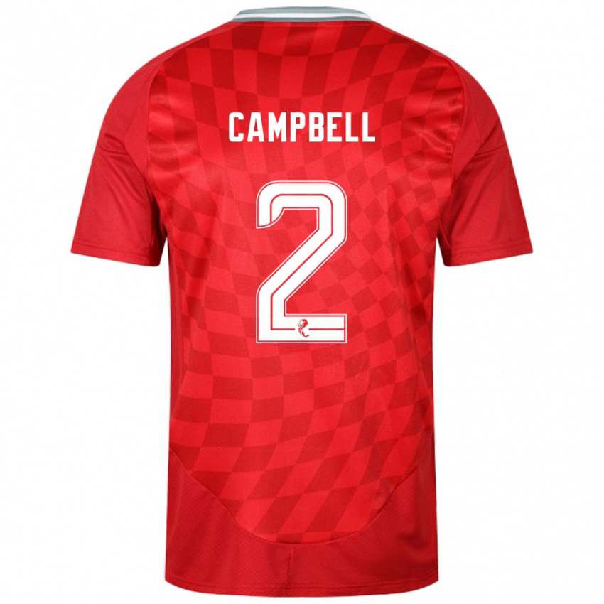 Heren Loren Campbell #2 Rood Thuisshirt Thuistenue 2024/25 T-Shirt