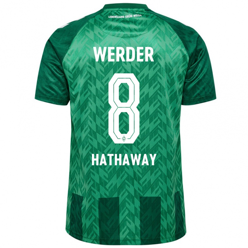 Heren Max Hathaway #8 Groen Thuisshirt Thuistenue 2024/25 T-Shirt