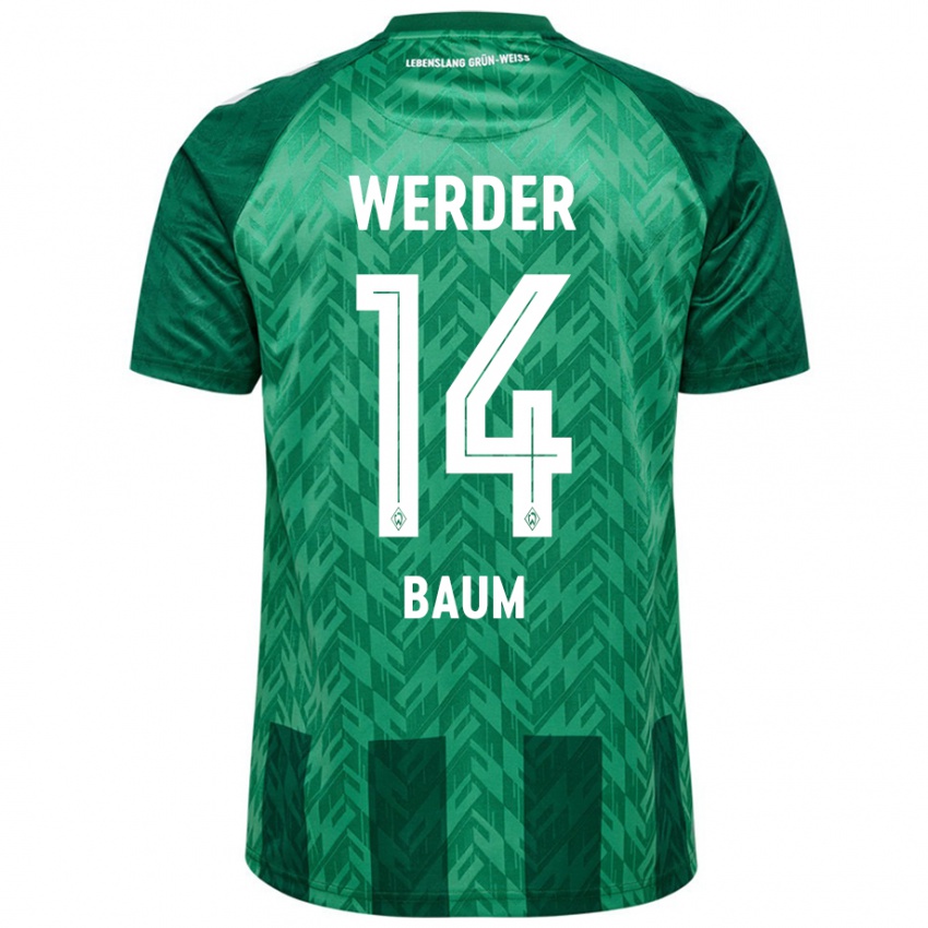 Heren Lennart Baum #14 Groen Thuisshirt Thuistenue 2024/25 T-Shirt