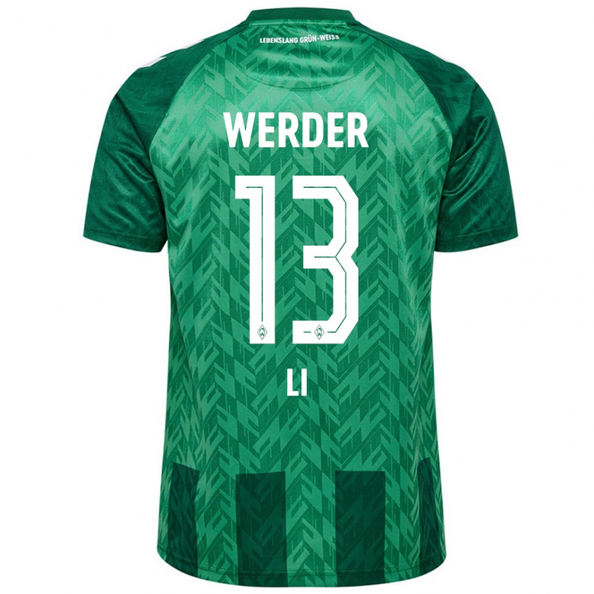 Heren Xiancheng Li #13 Groen Thuisshirt Thuistenue 2024/25 T-Shirt