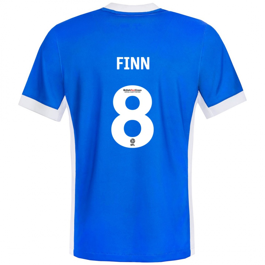 Heren Jamie Finn #8 Blauw Wit Thuisshirt Thuistenue 2024/25 T-Shirt