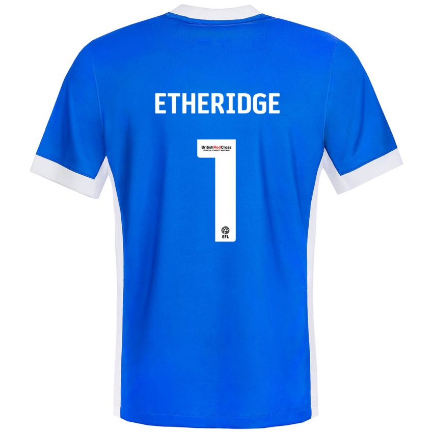 Heren Neil Etheridge #1 Blauw Wit Thuisshirt Thuistenue 2024/25 T-Shirt