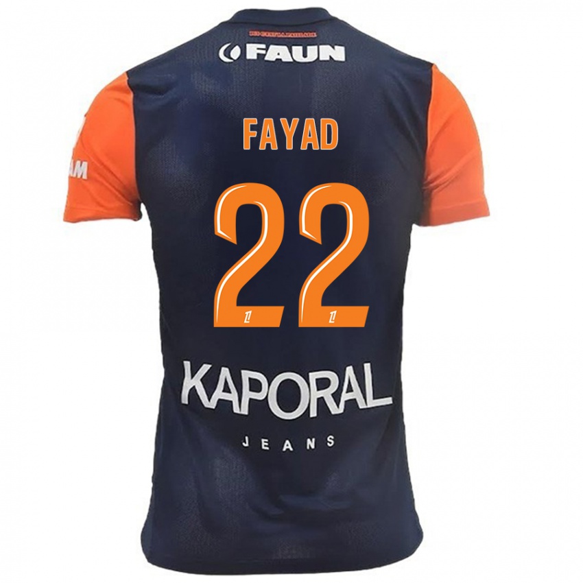 Heren Khalil Fayad #22 Marineblauw Oranje Thuisshirt Thuistenue 2024/25 T-Shirt