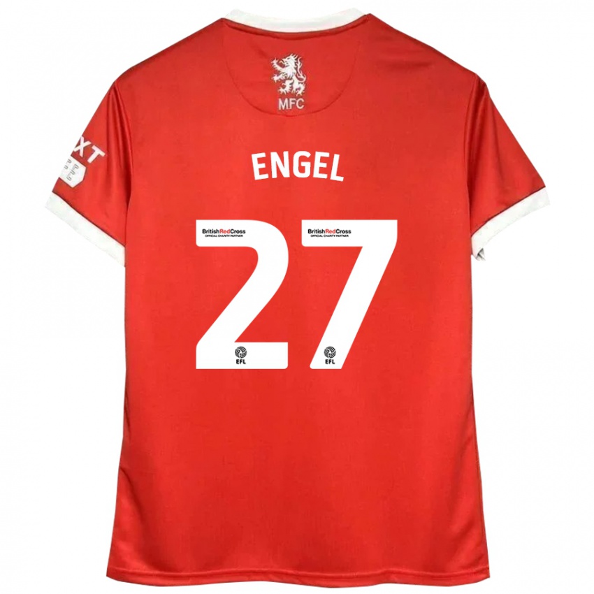 Heren Lukas Engel #27 Rood Wit Thuisshirt Thuistenue 2024/25 T-Shirt