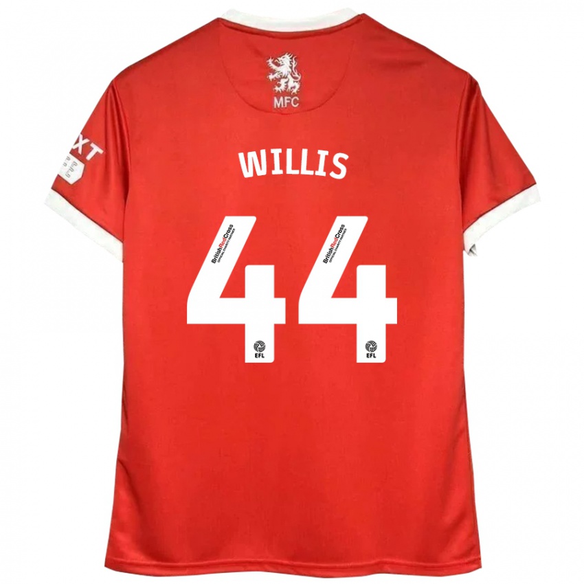 Heren Pharrell Willis #44 Rood Wit Thuisshirt Thuistenue 2024/25 T-Shirt