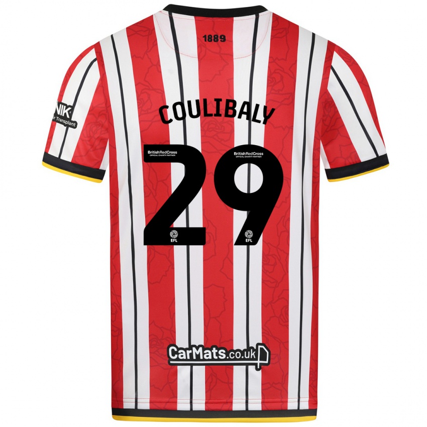 Heren Ismaila Coulibaly #29 Rood Witte Strepen Thuisshirt Thuistenue 2024/25 T-Shirt