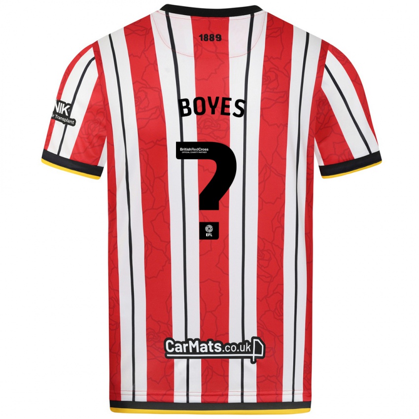 Heren Harry Boyes #0 Rood Witte Strepen Thuisshirt Thuistenue 2024/25 T-Shirt