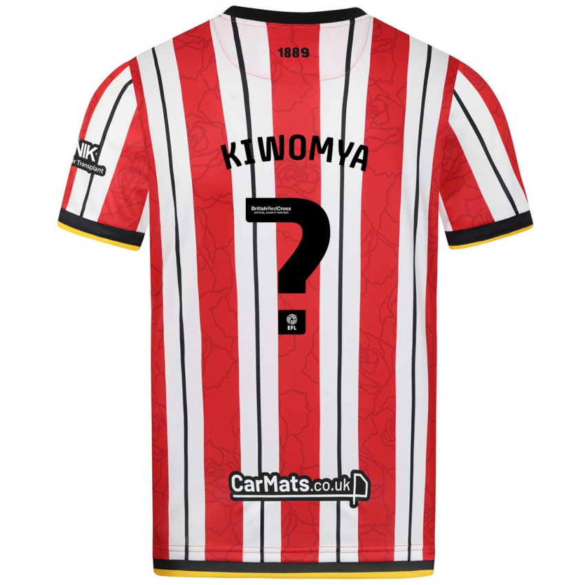 Heren Noah Kiwomya #0 Rood Witte Strepen Thuisshirt Thuistenue 2024/25 T-Shirt