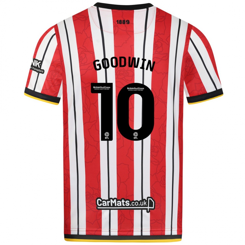 Heren Isobel Goodwin #10 Rood Witte Strepen Thuisshirt Thuistenue 2024/25 T-Shirt