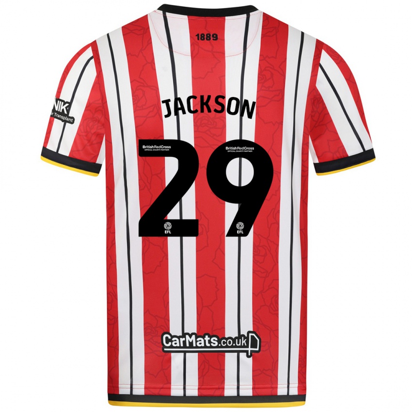 Heren Fallon Olivia Connolly-Jackson #29 Rood Witte Strepen Thuisshirt Thuistenue 2024/25 T-Shirt