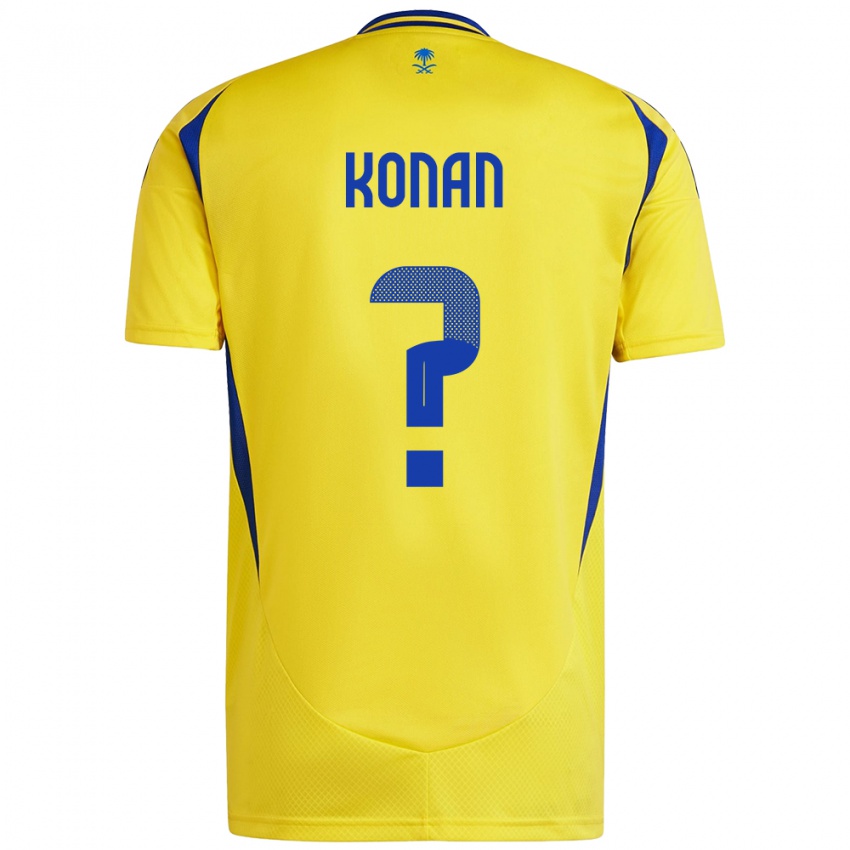 Heren Ghislain Konan #0 Geel Blauw Thuisshirt Thuistenue 2024/25 T-Shirt