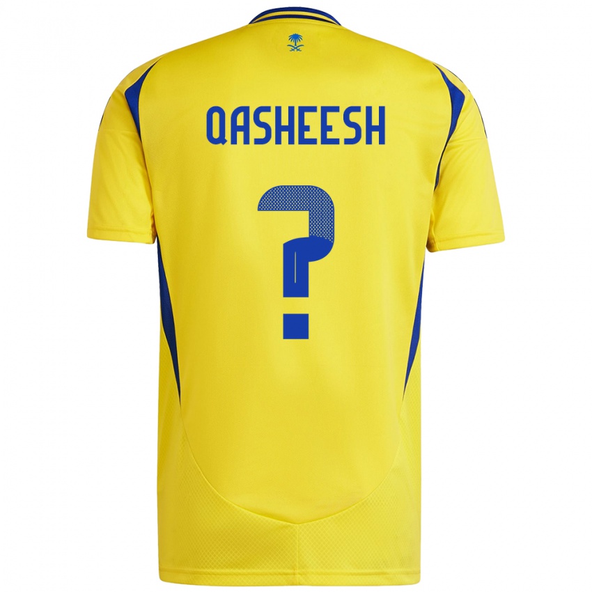 Heren Majed Qasheesh #0 Geel Blauw Thuisshirt Thuistenue 2024/25 T-Shirt