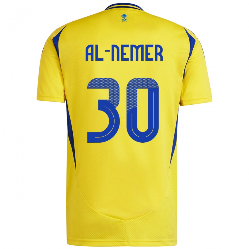 Heren Meshari Al-Nemer #30 Geel Blauw Thuisshirt Thuistenue 2024/25 T-Shirt