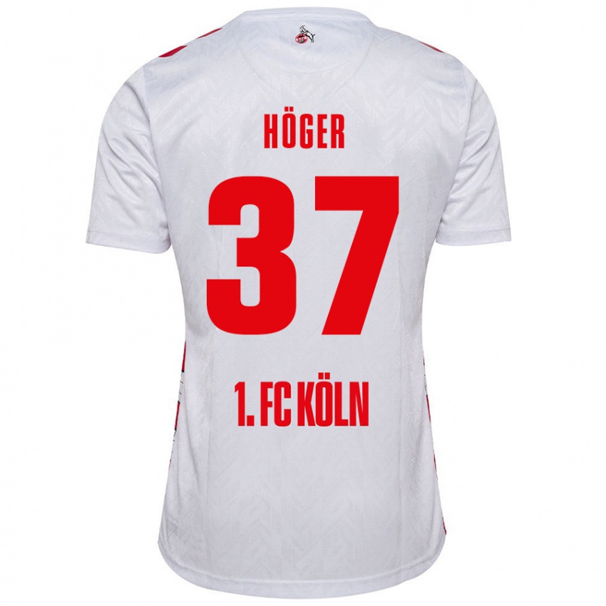 Heren Marco Höger #37 Wit Rood Thuisshirt Thuistenue 2024/25 T-Shirt