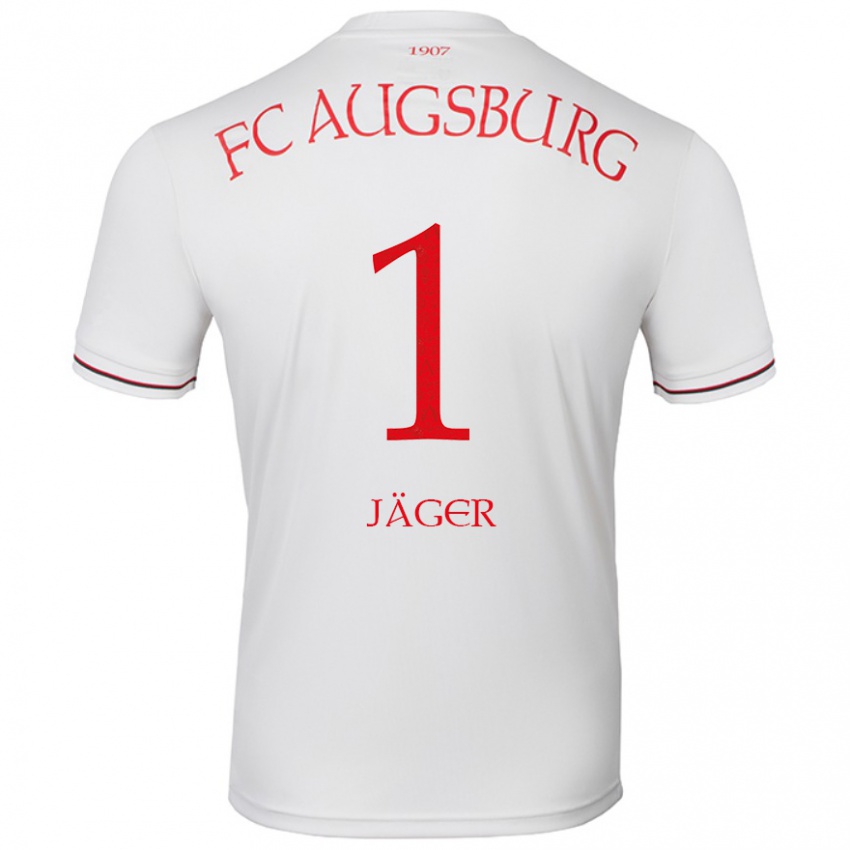 Heren Tobias Jäger #1 Wit Thuisshirt Thuistenue 2024/25 T-Shirt