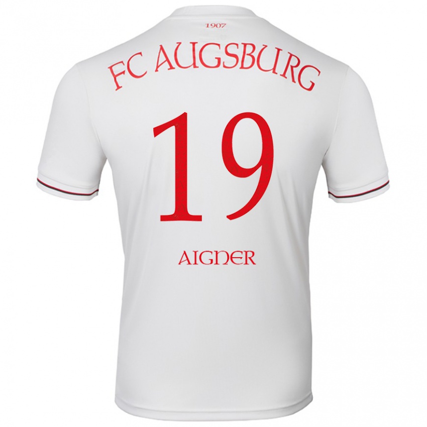 Heren Lukas Aigner #19 Wit Thuisshirt Thuistenue 2024/25 T-Shirt