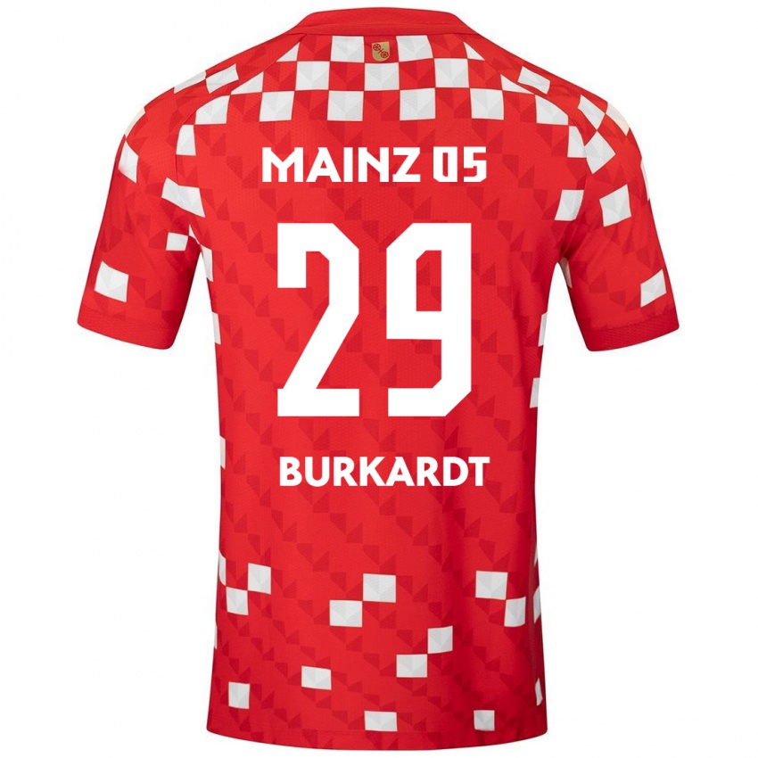 Heren Jonathan Burkardt #29 Wit Rood Thuisshirt Thuistenue 2024/25 T-Shirt