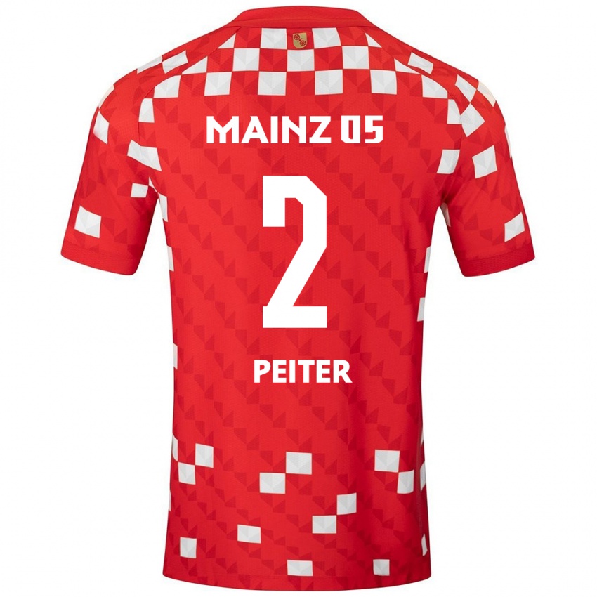 Heren Chiara Peiter #2 Wit Rood Thuisshirt Thuistenue 2024/25 T-Shirt