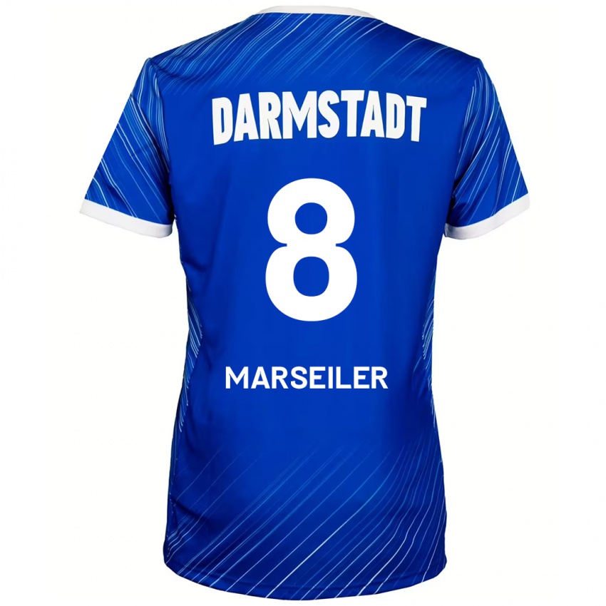 Heren Luca Marseiler #8 Blauw Wit Thuisshirt Thuistenue 2024/25 T-Shirt