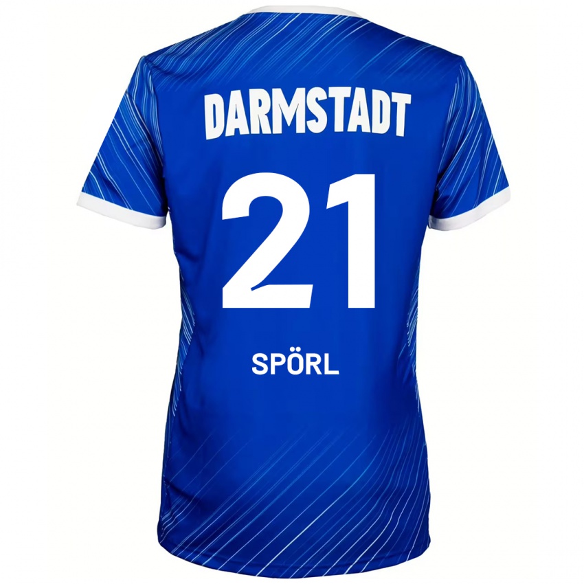 Heren Luca Spörl #21 Blauw Wit Thuisshirt Thuistenue 2024/25 T-Shirt