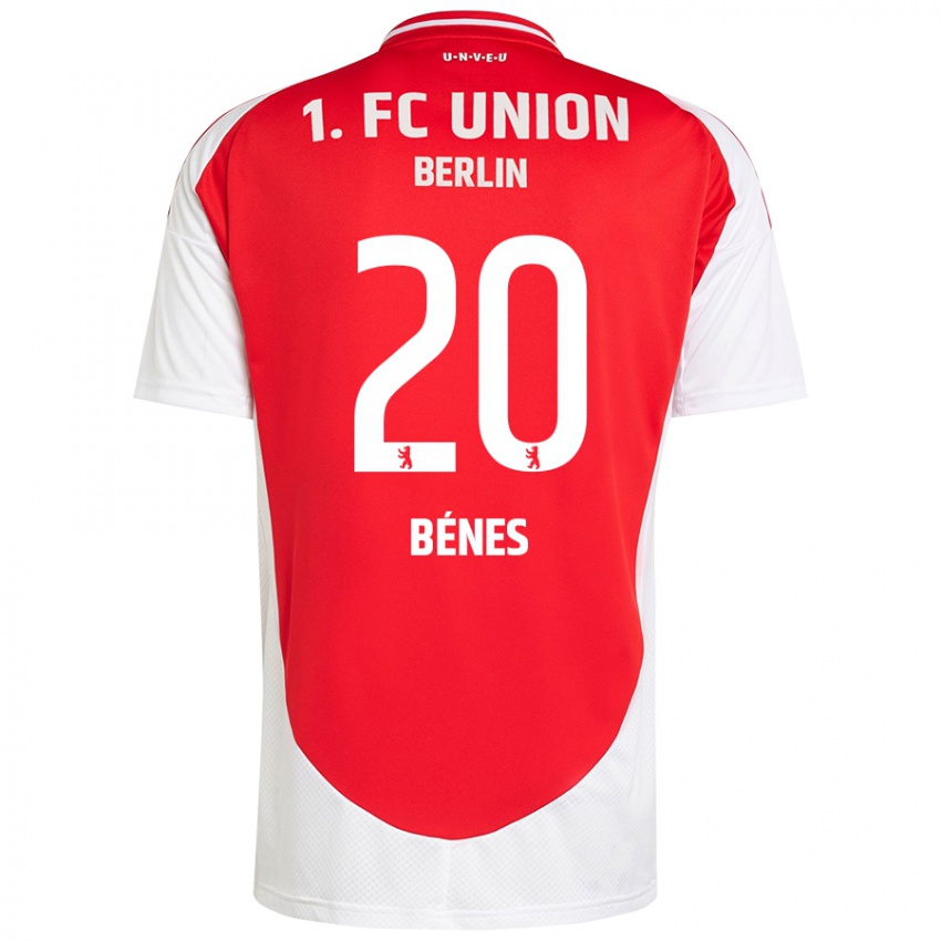 Heren Laszlo Benes #20 Rood Wit Thuisshirt Thuistenue 2024/25 T-Shirt