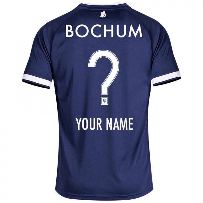 Heren Uw Naam #0 Donkerblauw Thuisshirt Thuistenue 2024/25 T-Shirt