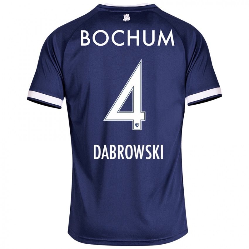 Heren Luc Dabrowski #4 Donkerblauw Thuisshirt Thuistenue 2024/25 T-Shirt