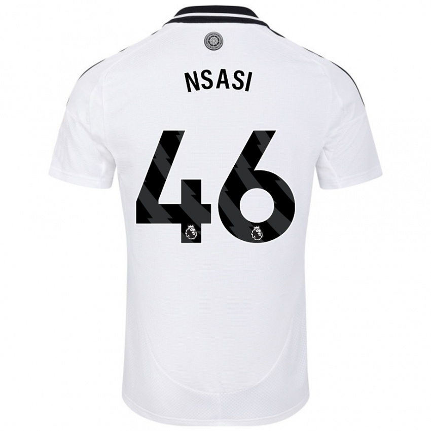 Heren Eddie Nsasi #46 Wit Thuisshirt Thuistenue 2024/25 T-Shirt