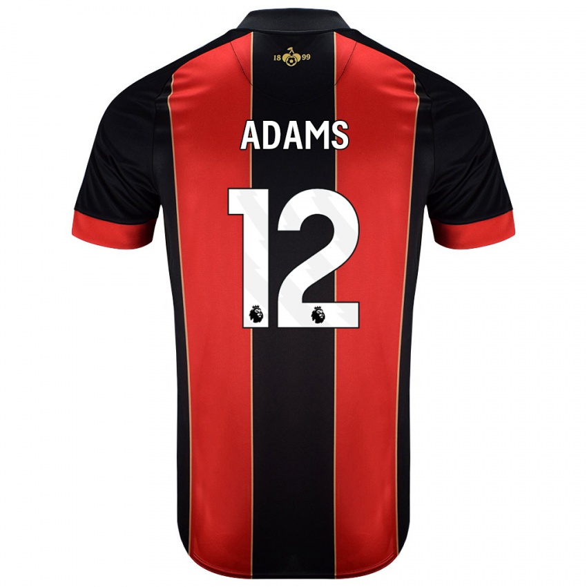 Heren Tyler Adams #12 Rood Zwart Thuisshirt Thuistenue 2024/25 T-Shirt