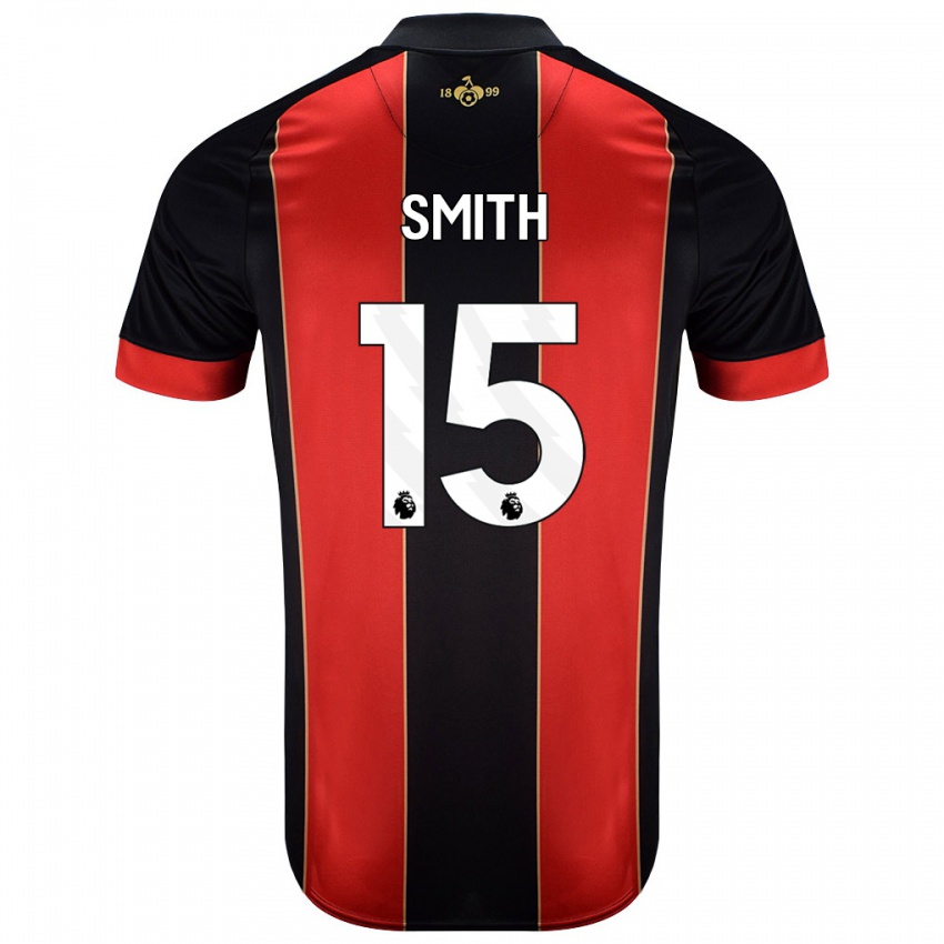 Heren Adam Smith #15 Rood Zwart Thuisshirt Thuistenue 2024/25 T-Shirt